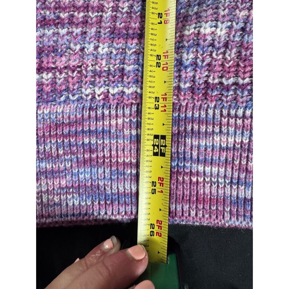 Terra & Sky Mens Purple Space Dye Knit Crewneck Sweater 0X 14W TS14100095141SDL‎ - Picture 9 of 12